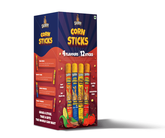 Skippi Corn Sticks box, Pack of 12