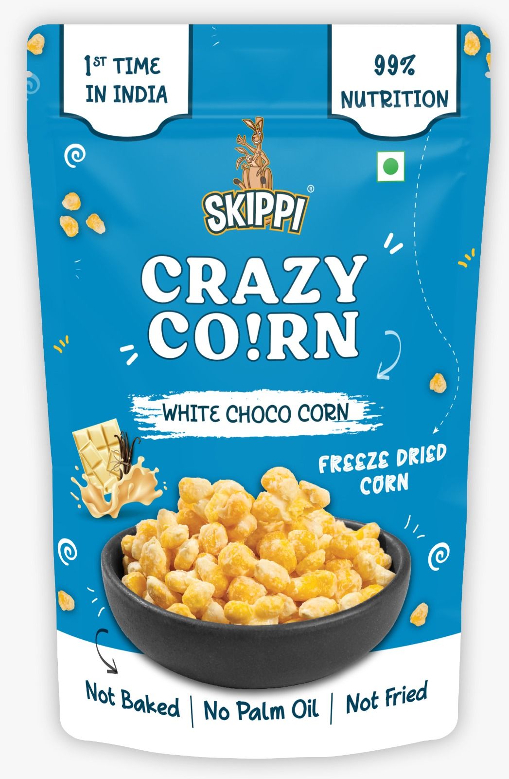 Skippi White Choco Crispy Crazy Corn Kernels